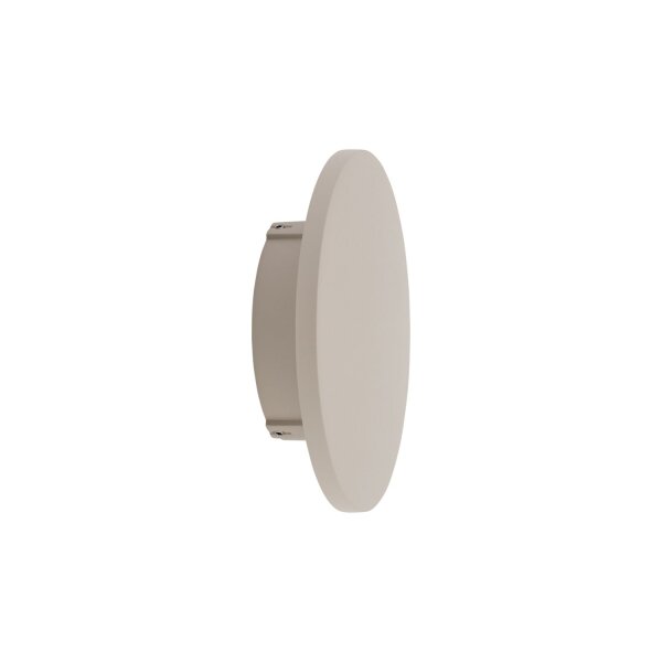 LED Außenwandleuchte Beige IP54 3000 K Ø13 cm Aluminium