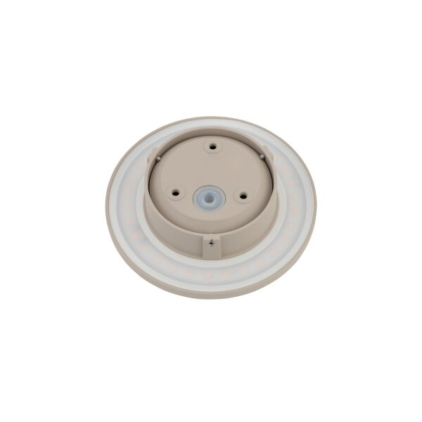 LED Außenwandleuchte Beige IP54 3000 K Ø13 cm Aluminium