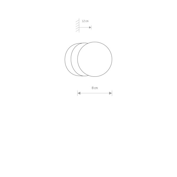 Wandleuchte Glas Stahl Schwarz G9 B:8 cm blendarm