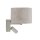 Wandlampe Seidengrau Stoff Schalter E27 GU10 B:23 cm