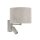 Wandlampe Seidengrau Stoff Schalter E27 GU10 B:23 cm