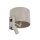 Wandlampe Seidengrau Stoff Schalter E27 GU10 B:23 cm