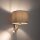 Wandlampe Seidengrau Stoff Schalter E27 GU10 B:23 cm