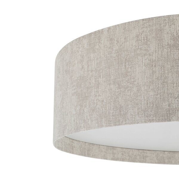 Deckenlampe Stoff Beige E27 B:75 cm Modern rund