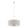 Pendelleuchte Seidengrau Stoff E27 L:50 cm rund Modern