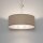 Pendelleuchte Seidengrau Stoff E27 L:50 cm rund Modern