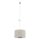 Hängelampe Seidengrau Stoff E27 L:40 cm rund Modern