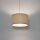 Hängelampe Seidengrau Stoff E27 L:40 cm rund Modern