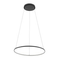 LED Hängelampe Stahl Schwarz 3000 K rund L:60 cm