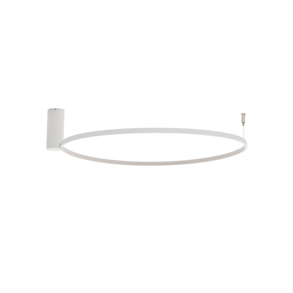 LED Deckenleuchte Stahl Weiß 3000 K rund B:60 cm