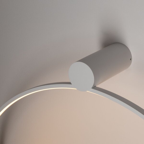 LED Deckenleuchte Stahl Weiß 3000 K rund B:60 cm
