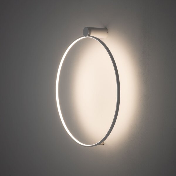 LED Deckenleuchte Stahl Weiß 3000 K rund B:60 cm