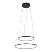 LED Hängelampe Stahl Schwarz 3000 K rund L:60 cm