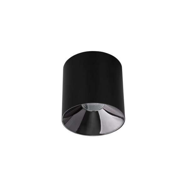 LED Aufbauspot Schwarz 3000 K B:13 cm rund Modern