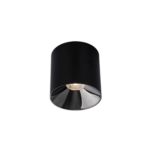 LED Deckenspot Schwarz 3000 K B:13 cm rund Modern
