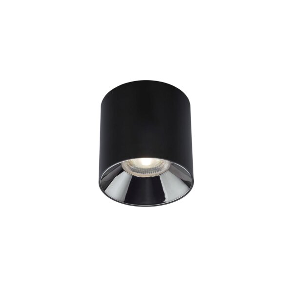 LED Deckenlampe Schwarz akzentuiert 4000 K B:13 cm rund