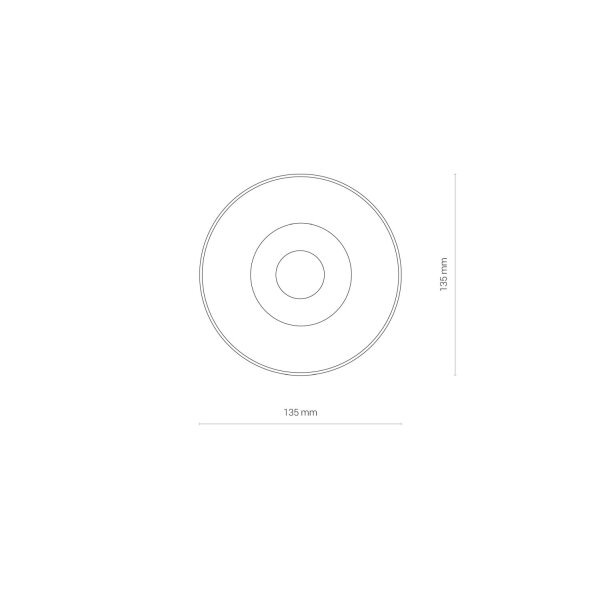 LED Deckenlampe Schwarz akzentuiert 4000 K B:13 cm rund