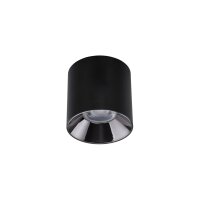 LED Aufbaustrahler Schwarz 3000 K B:13 cm Modern rund