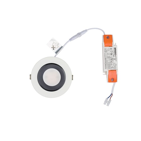 LED Einbaustrahler Weiß Chrom 3000 K rund B:12 cm