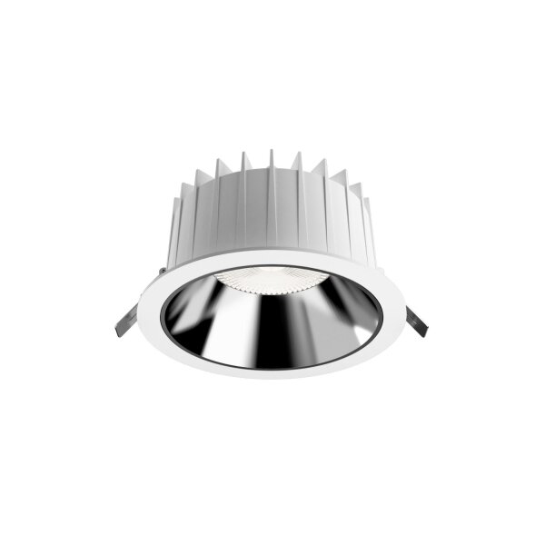LED Einbauleuchte Weiß Chrom 3000 K B:22 cm akzentuiert
