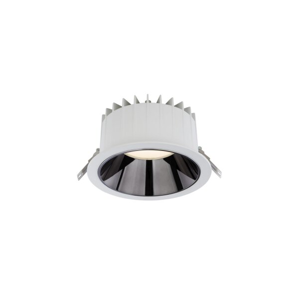 LED Einbauleuchte Weiß Chrom 3000 K B:22 cm akzentuiert