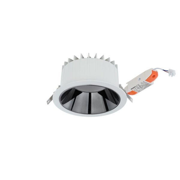 LED Einbauleuchte Weiß Chrom 3000 K B:22 cm akzentuiert