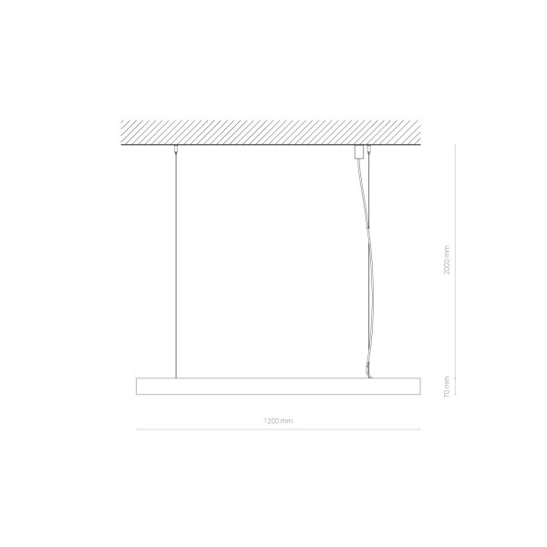 LED Deckenleuchte Aluminium Weiß 4000 K L:121 cm