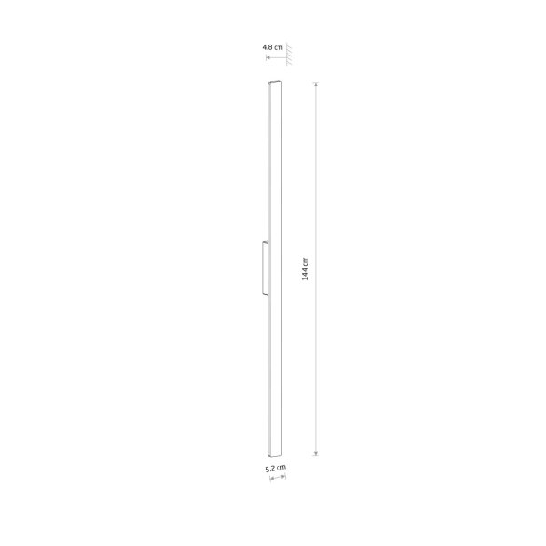 LED Außenwandleuchte Beige Alu IP54 3000 K H:144 cm