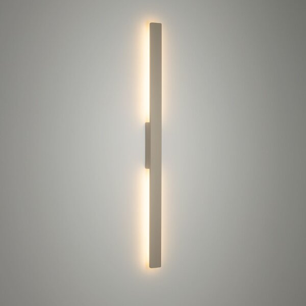 LED Außenwandlampe Beige Alu IP54 3000 K H:100 cm