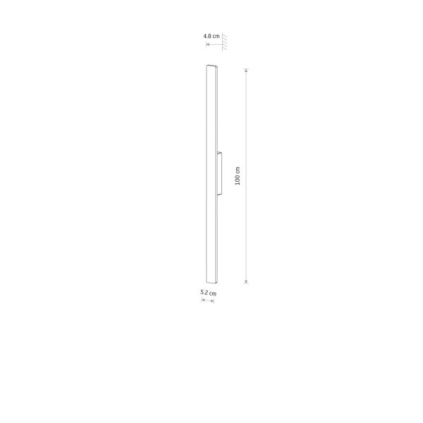 LED Außenwandlampe Beige Alu IP54 3000 K H:100 cm
