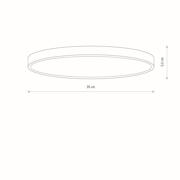 LED Deckenleuchte Weiß blendarm 3000 K B:35 cm rund