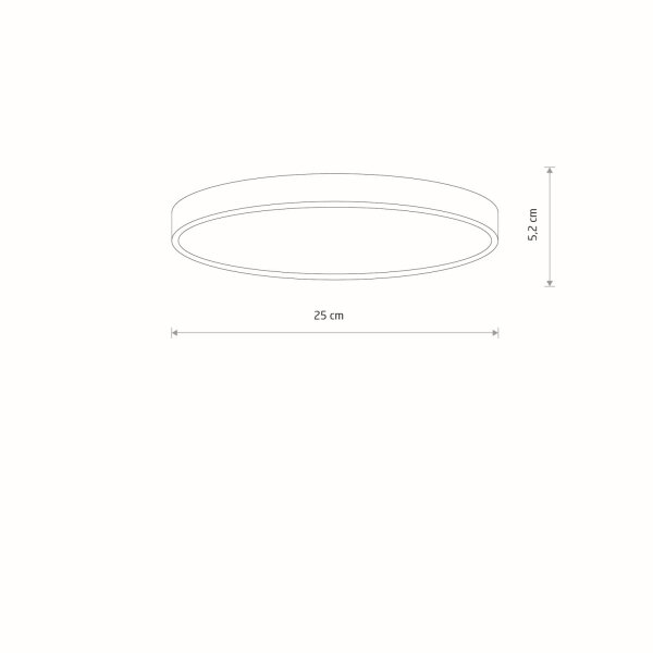 LED Deckenleuchte Weiß 4000 K Ø25 cm rund blendarm