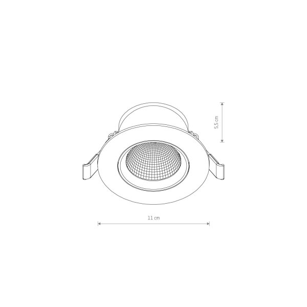 LED Einbauspot Weiß Silber 3000 K B:11 cm schwenkbar