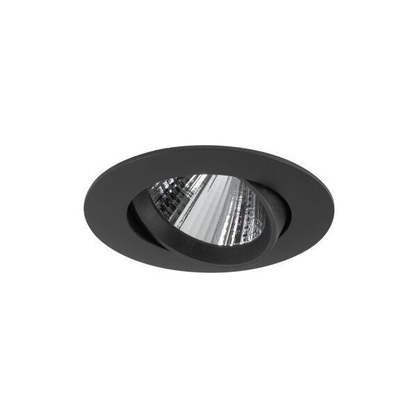 LED Einbaulampe Schwarz Silber 3000 K 11 cm schwenkbar
