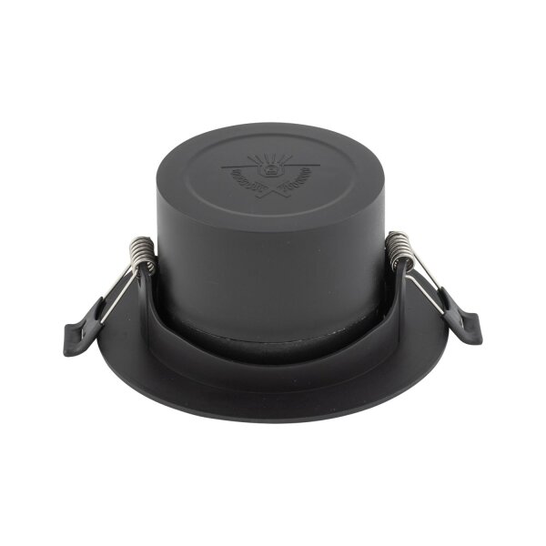 LED Einbaulampe Schwarz Silber 3000 K 11 cm schwenkbar