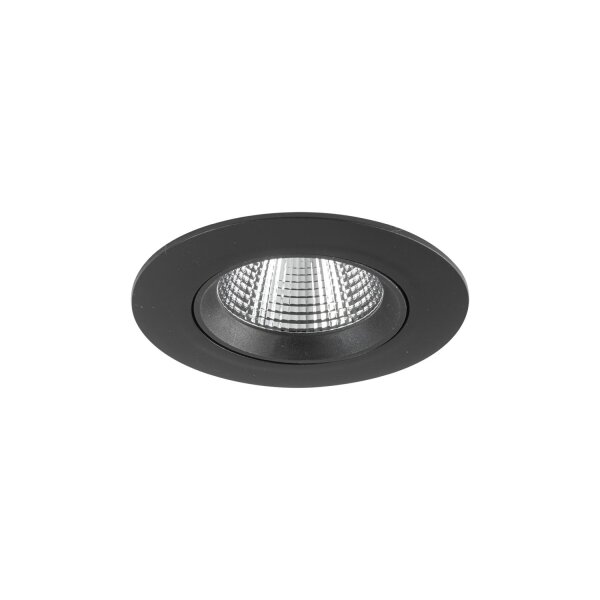 LED Einbaulampe Schwarz Silber 3000 K 11 cm schwenkbar
