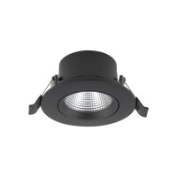 LED Einbauspot Schwarz Silber 4000 K 11 cm schwenkbar