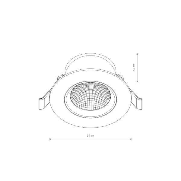 LED Einbaustrahler Weiß Silber 3000 K B:14 cm flexibel