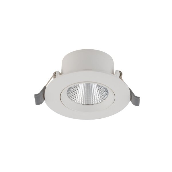 LED Einbaustrahler Weiß Silber 3000 K B:9 cm flexibel
