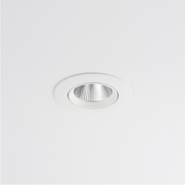 LED Einbaustrahler Weiß Silber 3000 K B:9 cm flexibel