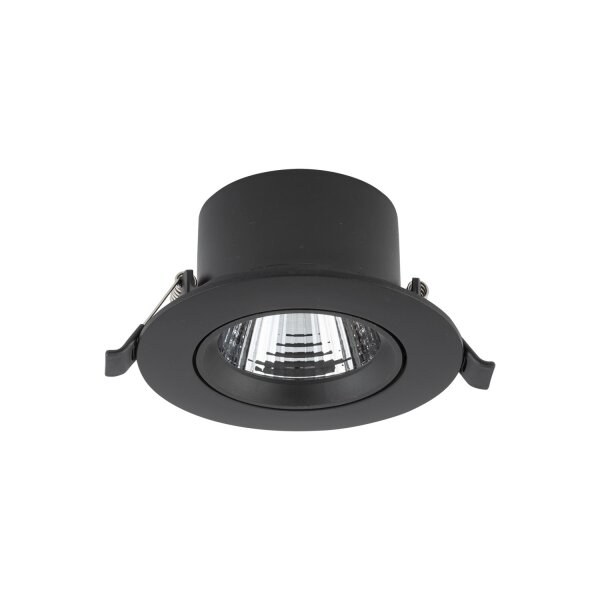 LED Einbauspot schwenkbar Schwarz Silber 4000 K Ø9 cm