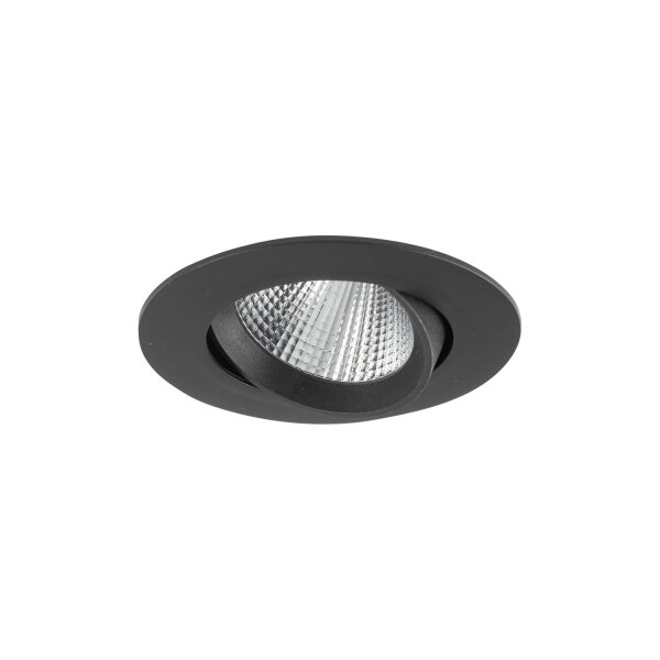 LED Einbauspot schwenkbar Schwarz Silber 4000 K Ø9 cm