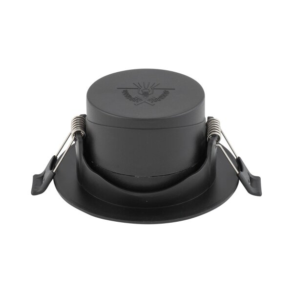 LED Einbauspot schwenkbar Schwarz Silber 4000 K Ø9 cm