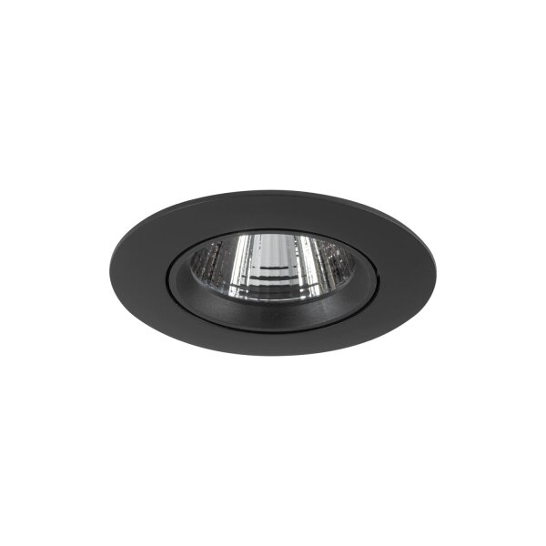 LED Einbauspot schwenkbar Schwarz Silber 4000 K Ø9 cm
