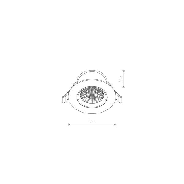 LED Einbauspot schwenkbar Schwarz Silber 4000 K Ø9 cm