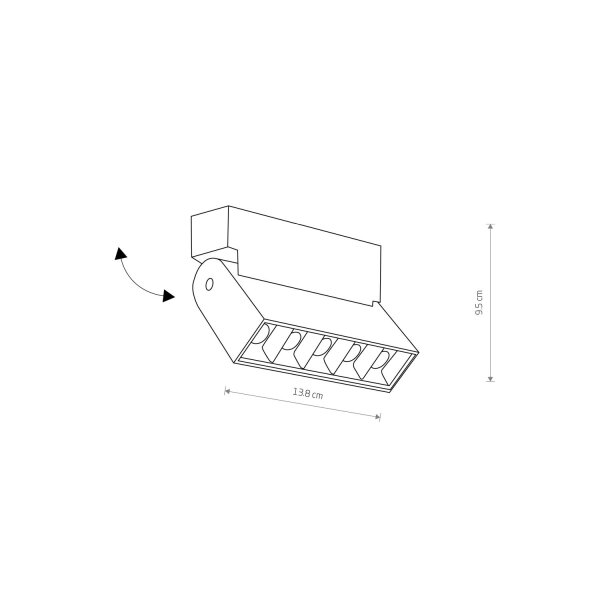 LED Wandspot Weiß Aluminium 3000 K B:13 cm schwenkbar