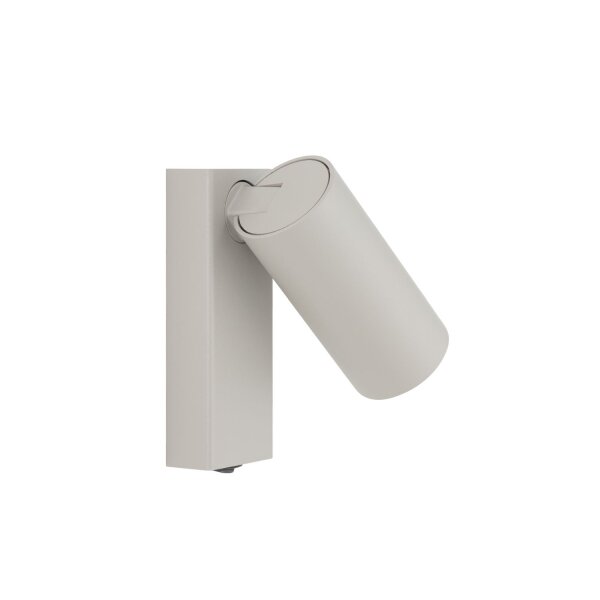 Wandstrahler Seidengrau flexibel GU10 B:10 cm Schalter