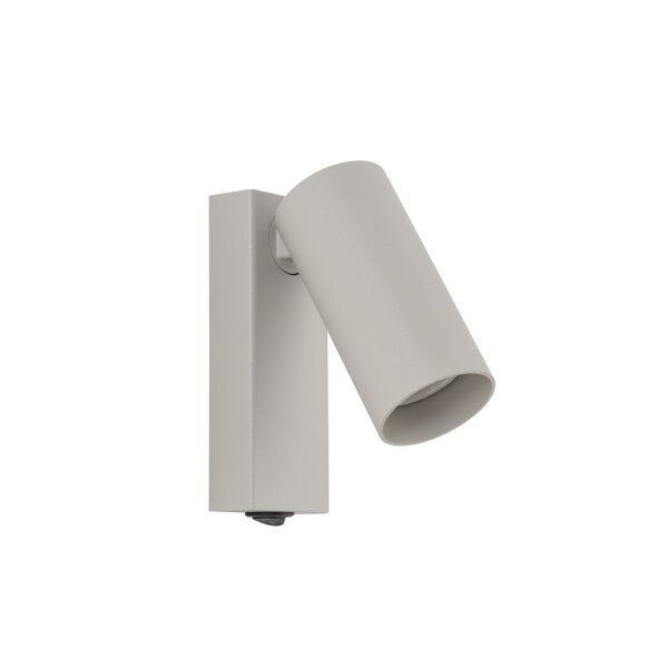 Wandstrahler Seidengrau flexibel GU10 B:10 cm Schalter