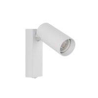 Wandspot Weiß Stahl GU10 B:10 cm Schalter flexibel