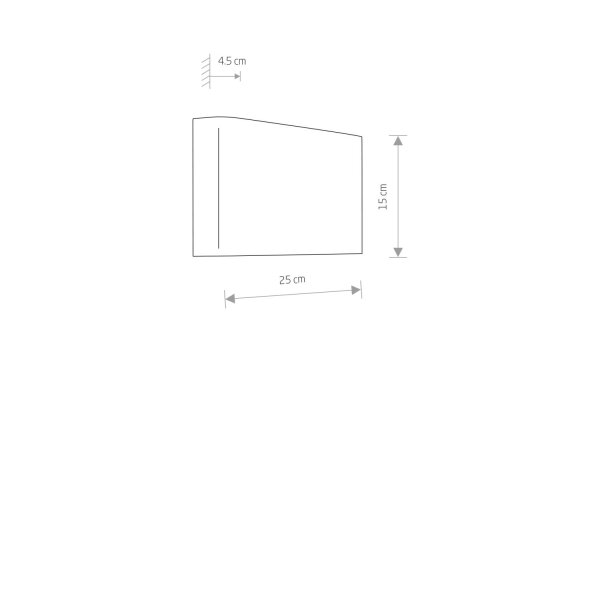 Wandleuchte Graphit Stahl G9 B:25 cm Up Down blendarm